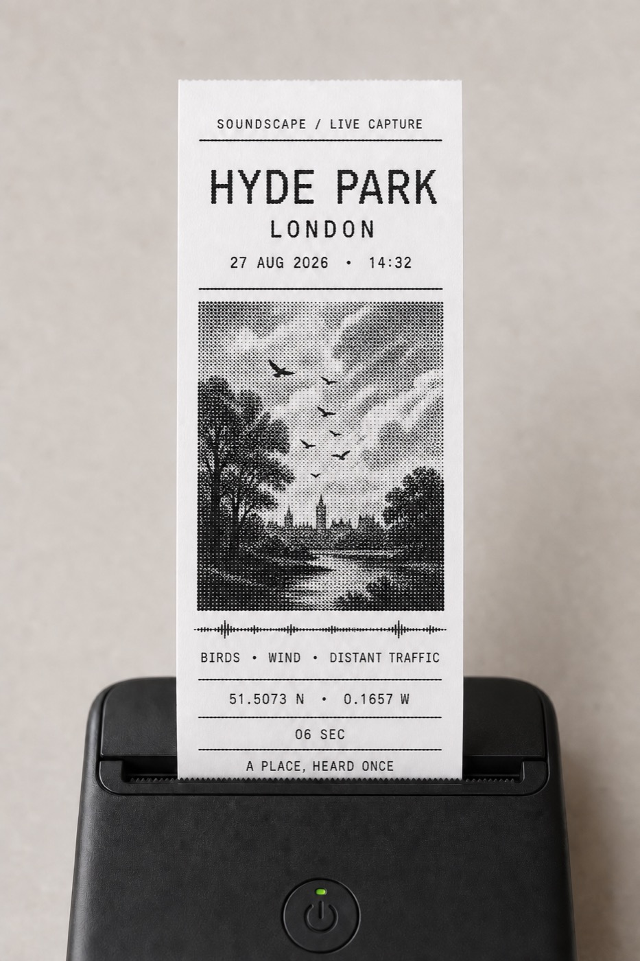 Sound Polaroid print layout